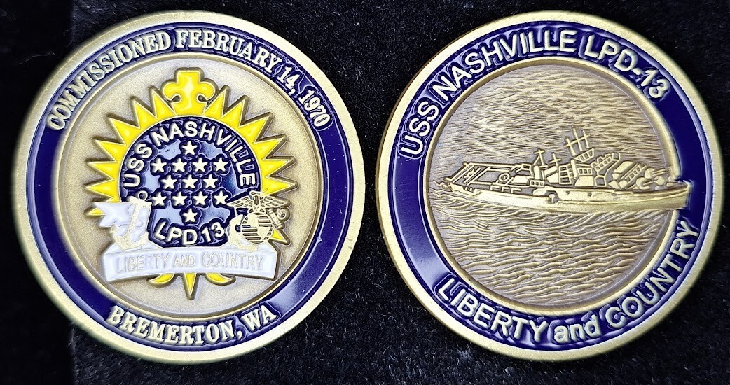USS Nashville LPD-13 Navy Challenge Coin – Liberty & Country Pride
