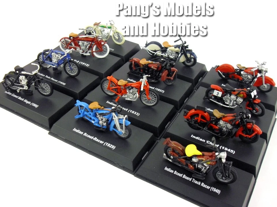 Indian Motorcycle Set of 12 different Motorcycles 1/32 Scale Diecast Models - Image 4 of 4