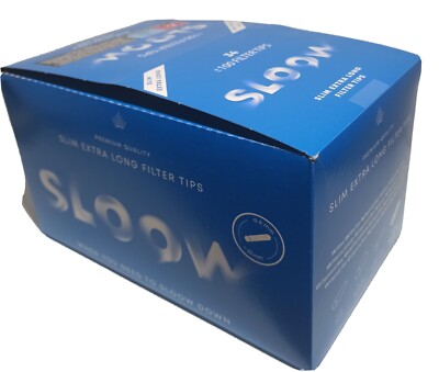 34x 100er Beutel Sloow Extra Long Slim Filter 6mm Drehfilter Eindrehfilter Lang
