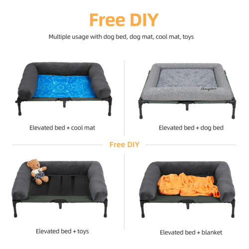 Elevated Pet Bed Sofa Bolster Dog Cat Trampoline Hammock Raised Heavy Duty L-XXL - Picture 12 of 18