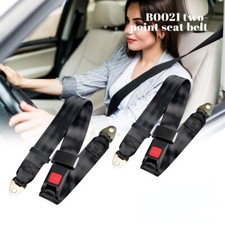 Universal 2 Point Seat Belt Adjustable Lap Belt Kit For Golf Cart Bus Utv Black Universal 2 Point Seat Belt Adjustable Lap Belt Kit For Golf Cart Bus Utv Black