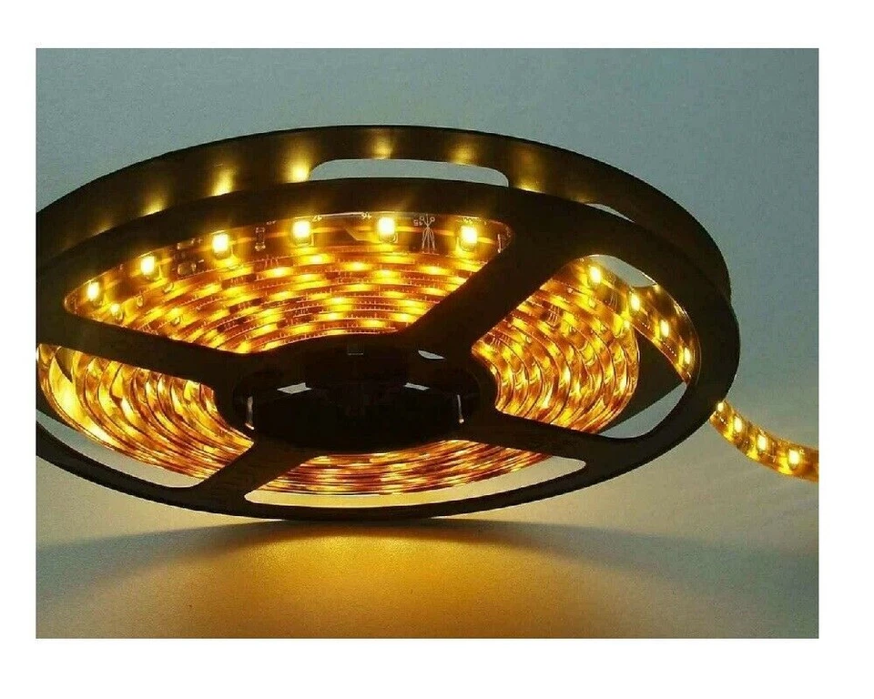 Striscia LED 2 x 5 MT Adesiva Bobina Luce Calda 600 LED Smd 5050 IP65 2 Pezzi - Immagine 4 di 4