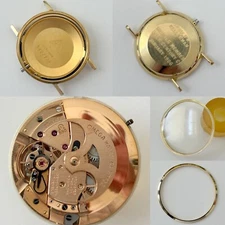 Omega Cal 550 Watch Movement Parts Dial Balance Spring Plate Fork Wheel Rotor 7