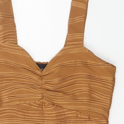 Primark Womens Beige Polyester Blend Bodycon Size 10 Sweetheart - Textured - Picture 7 of 12