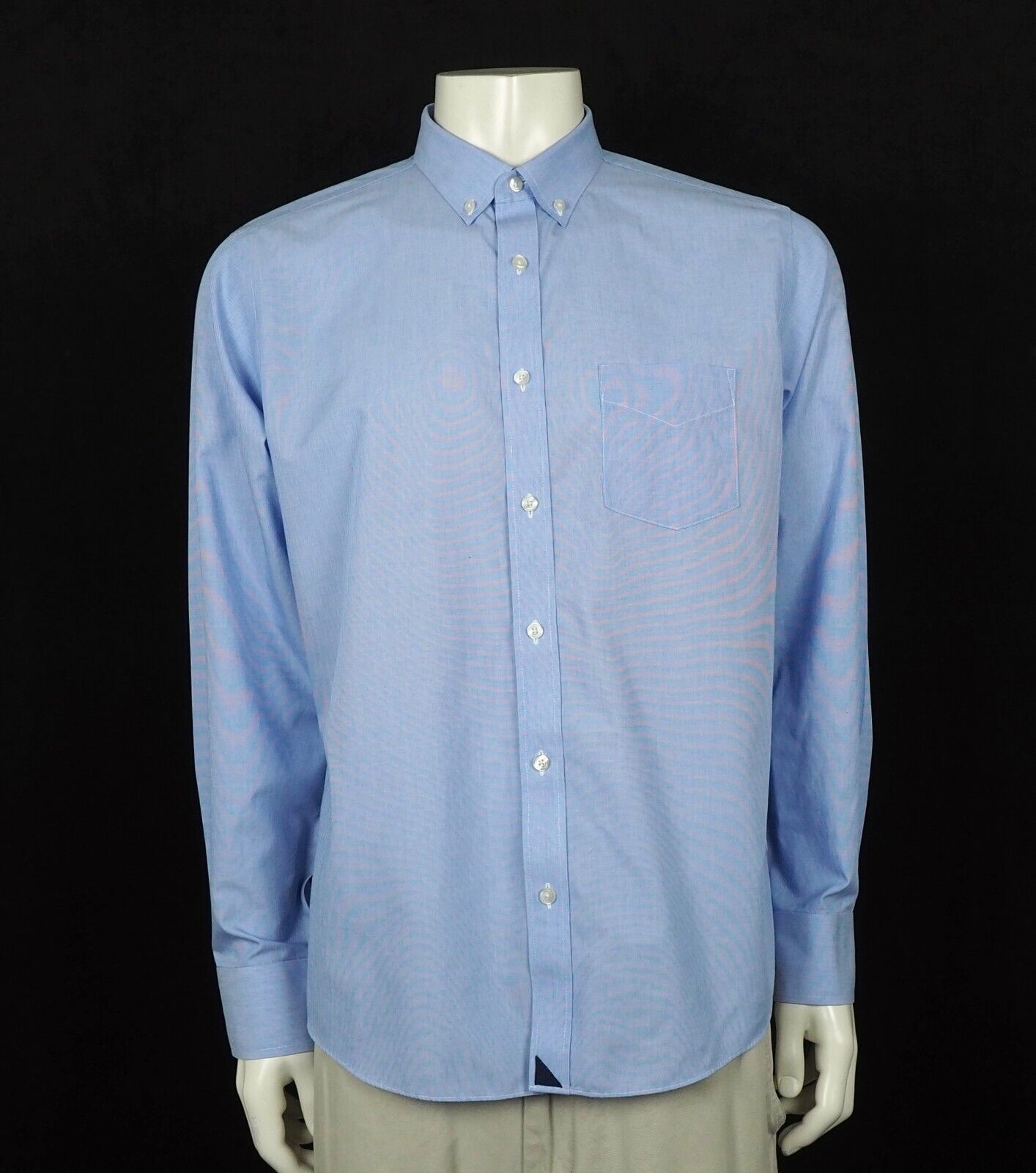Untuckit Hillside Select Blue Slim Fit Woven Button Shirt Mens Sz XL
