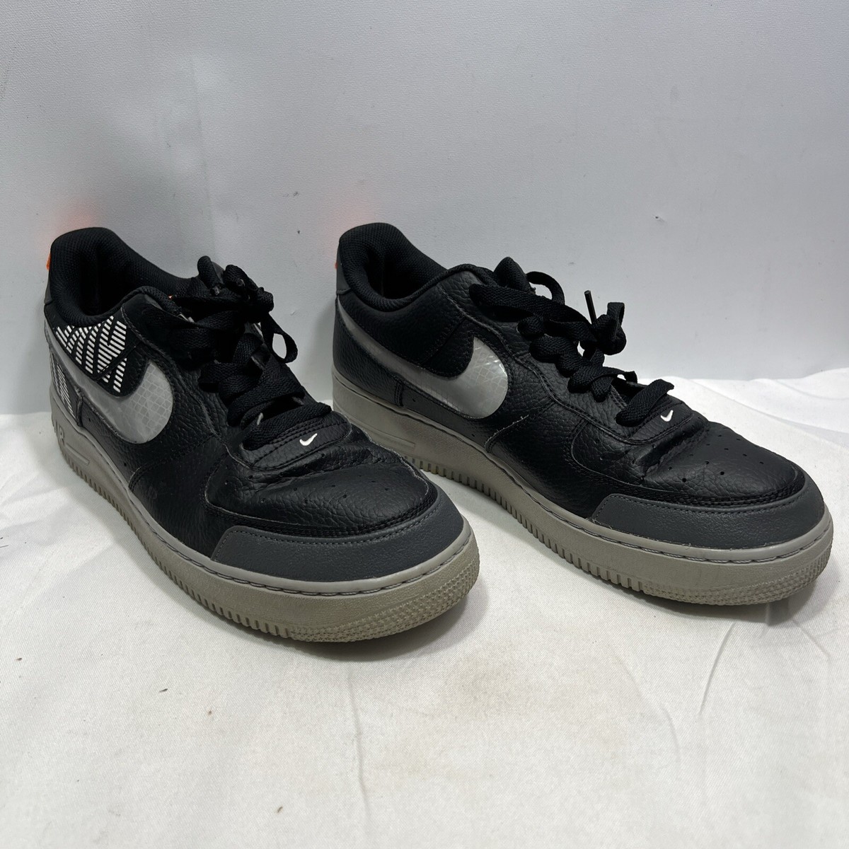 Nike Air Force Men's Under Construction Black Sneakers, BQ4421-002, US  Size 12