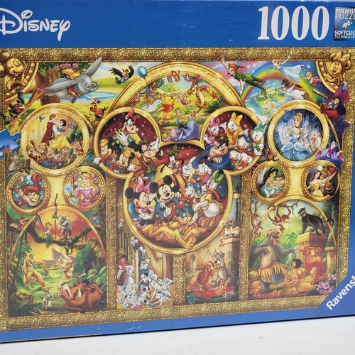 Ravensburger Disney Characters Stained Glass Art Collage 1000 Pc Puzzle Sealed! - Picture 2 of 4
