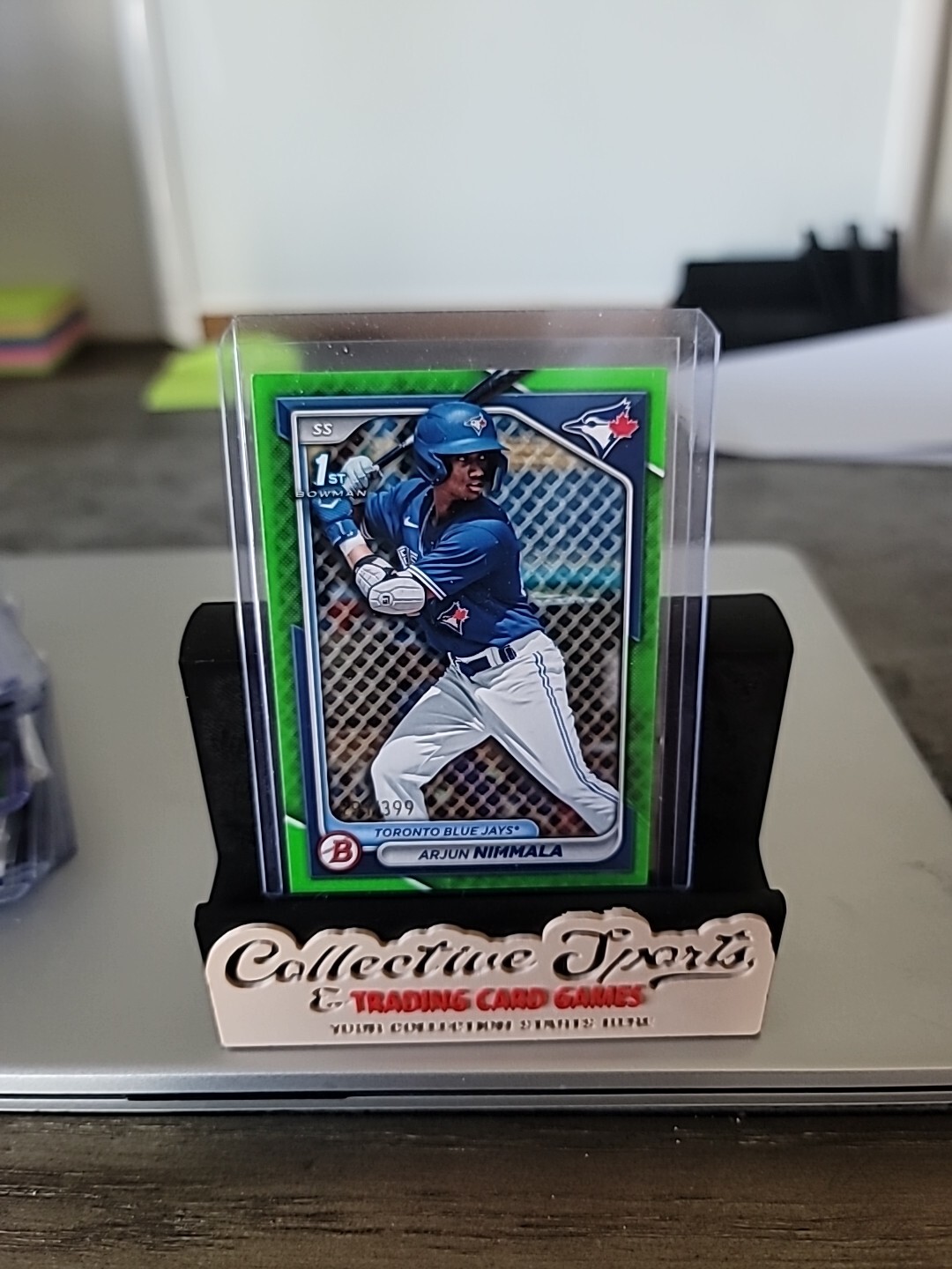 ARJUN NIMMALA 2024 BOWMAN 1ST NEON GREEN BORDER PAPER /399