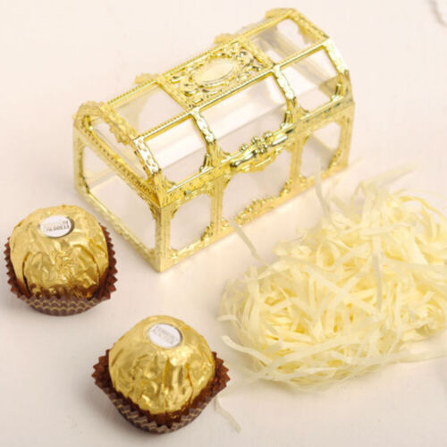  12 Pcs Friendly Packaging Wedding Favor Boxes Gold Gift Pirate - Picture 1 of 9