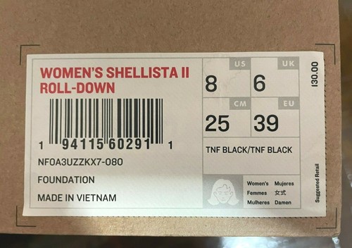 The North Face Women Shellista II Roll Down Snow Boot Sz US8 TNF Black Red Plaid - Picture 9 of 12