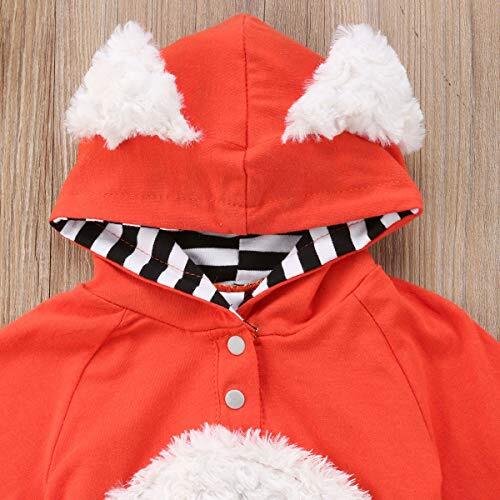 Newborn Baby Girl Boy Halloween Cosplay Cartoon Clothes Fox 6-12 Months Orange - Picture 6 of 8