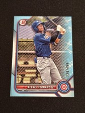 2022 Bowman Draft  Alexis Hernandez Paper Base Sky Blue /499 Chicago Cubs