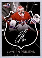 Cayden Primeau 2023-24 Collect-Edition White Auto 7/30 #NNO Montreal Canadiens