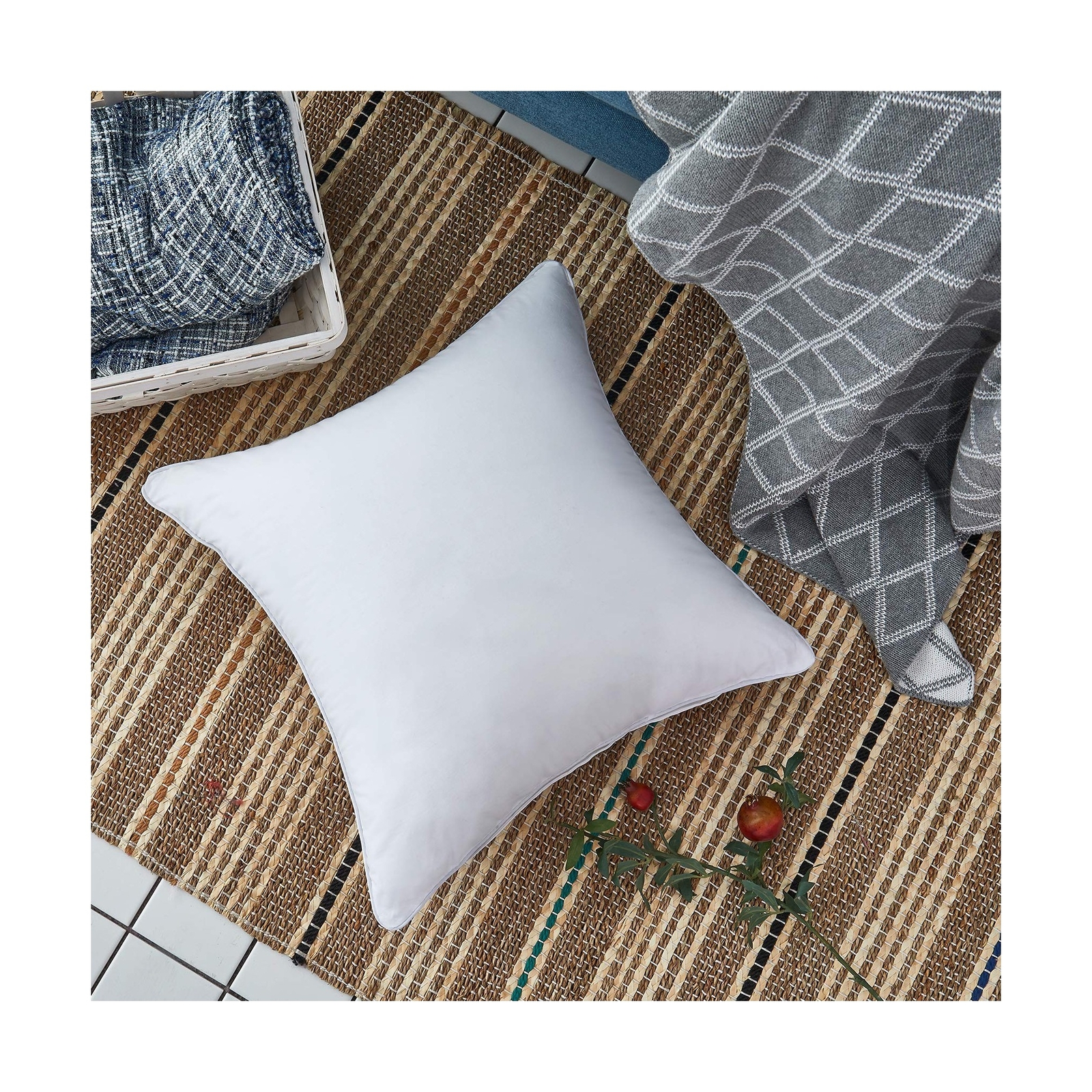 Oubonun 20 x 20 Pillow Inserts (Set of 2) - Throw Pillow Inserts with 100% Co...