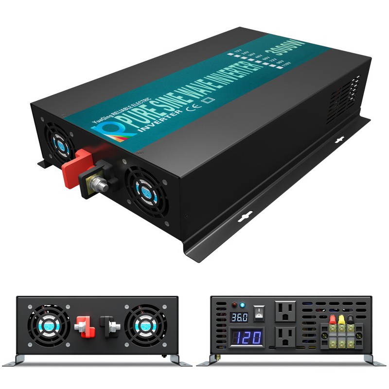36V 120V Pure Sine Wave Inverter 3000 Watt Power Generator Car Truck Motorhome