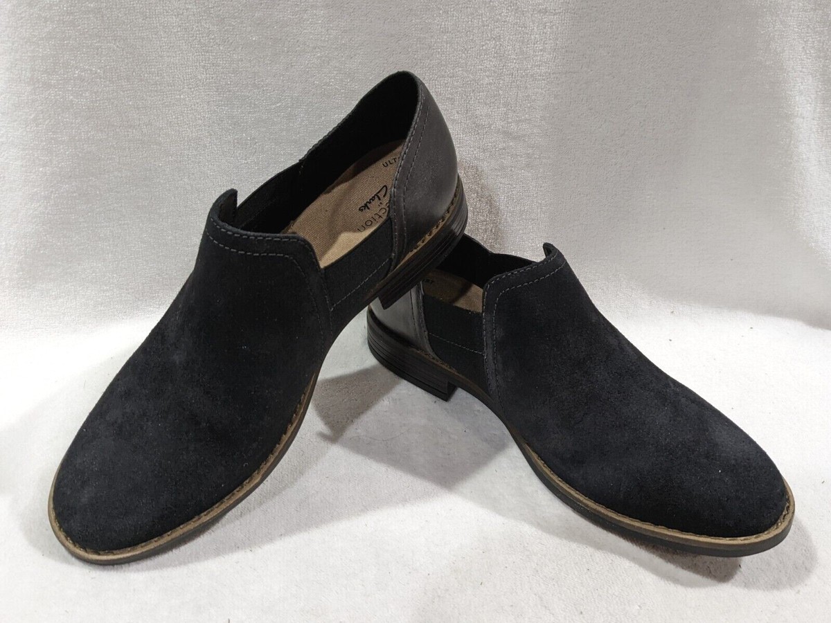 Clarks Camzin Step Black Mix Women's Slip On Shoes Size NWOB