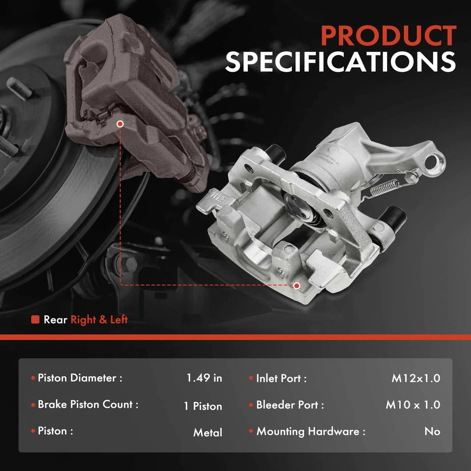 2 задних левых и правых тормозных суппорта с кронштейном для Saab 9-3 2003-2011 9-3X 2010 - Изображение 2 из 4