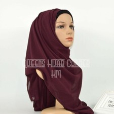 Premium Quality Chiffon Maxi Hijab Scarf Muslim Headcover 180x70 - 180x85 Cm