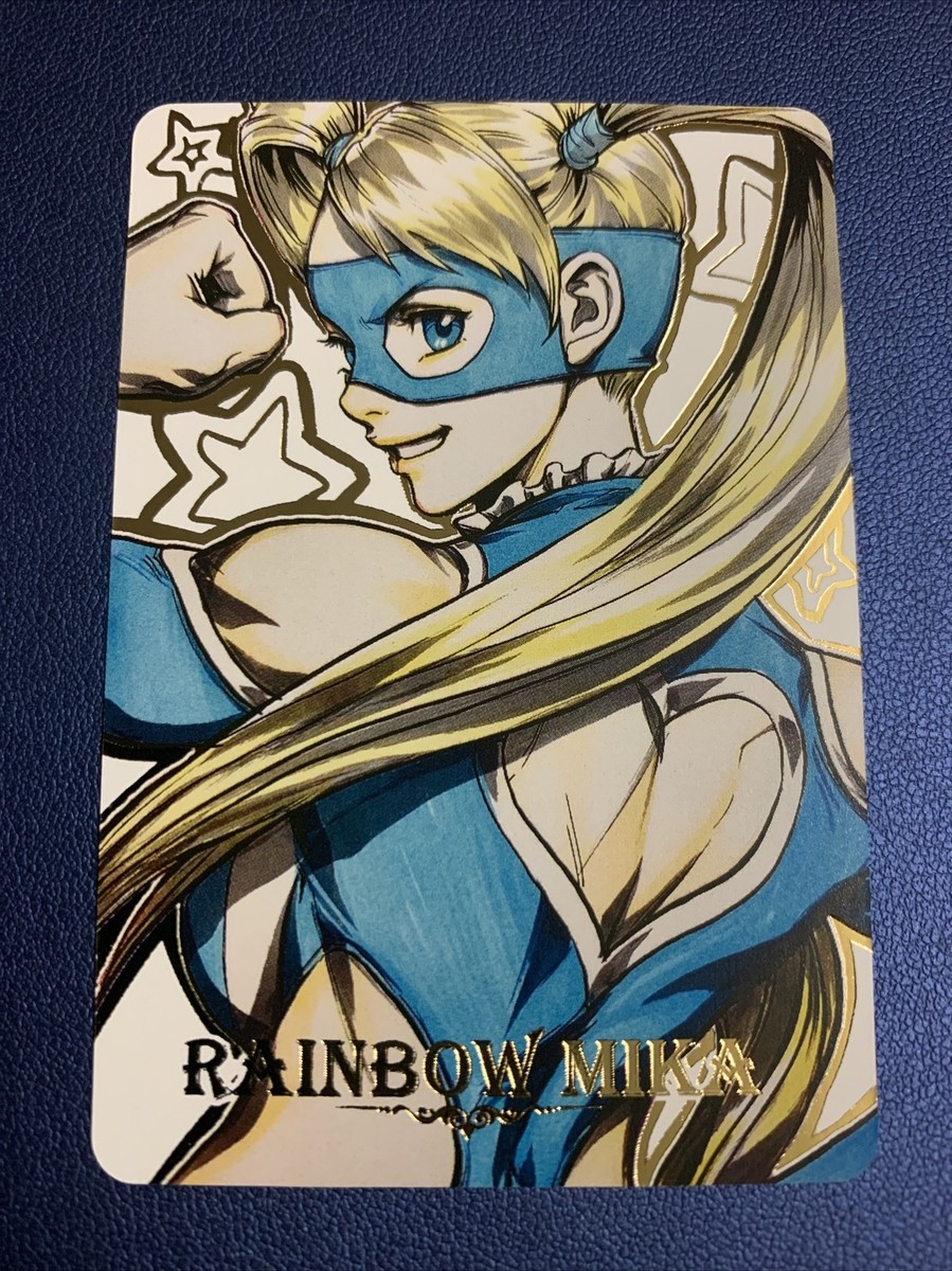mika Rainbow Mika Street Fighter 40 Anime Doujin Gold Foil Holo