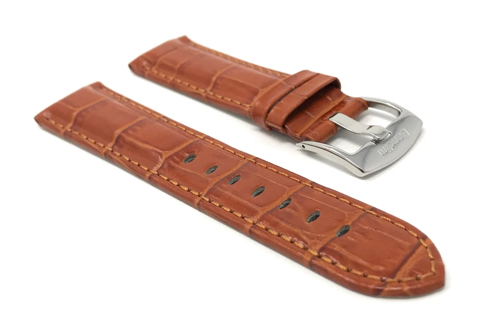 Correa de reloj de cuero de 20 mm, patrón de cocodrilo para Hamilton Jazzmaster Foto 3 de 4