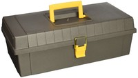 Plano Molding 100 15-inch Tool Box Graphite Gray With Iron Yellow Plano Molding 100 15-inch Tool Box Graphite Gray With Iron Yellow