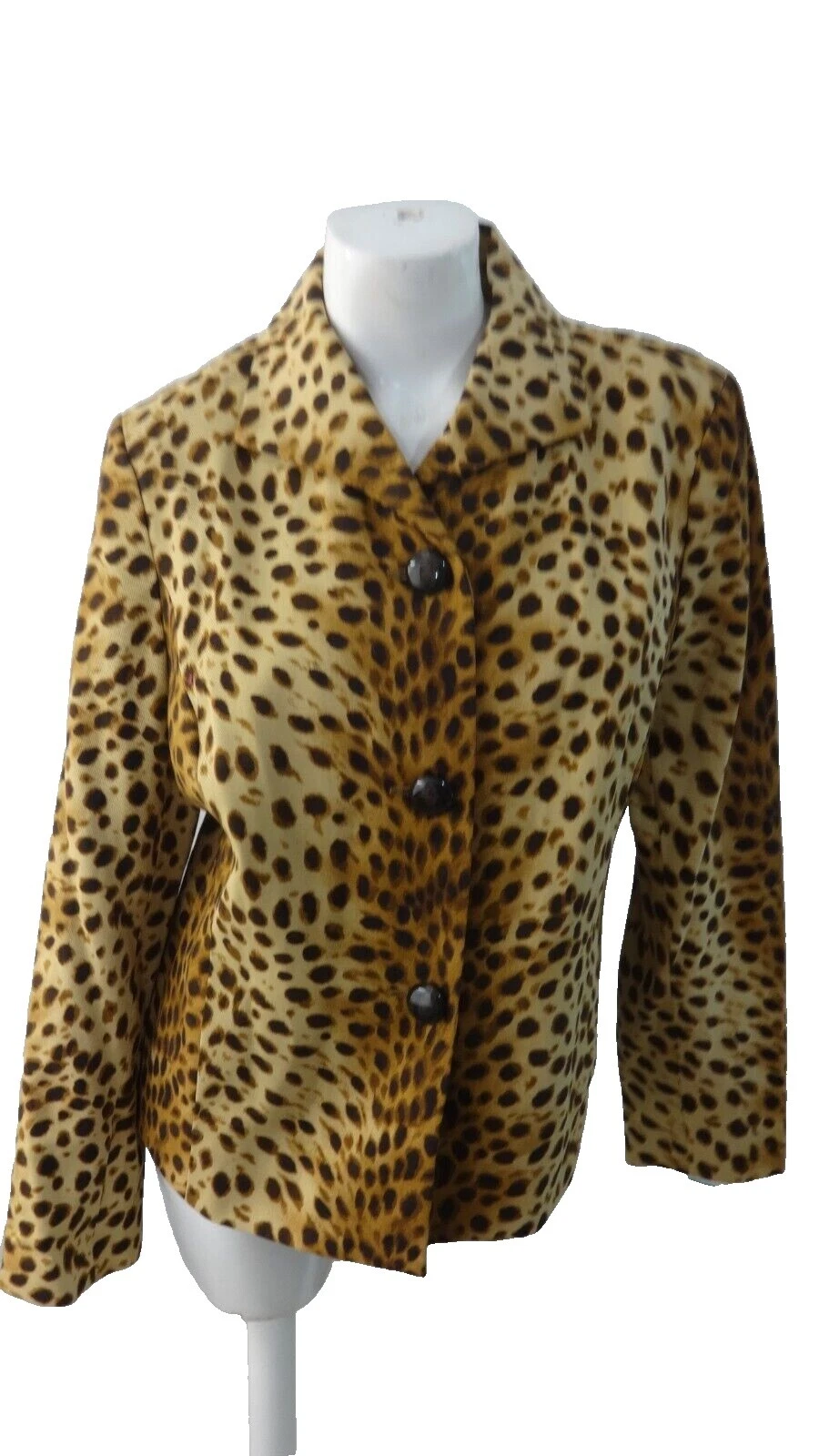 Jones New York 动物印花外套、夹克、背心女