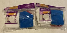Lot Of 2 - NIP Gildan Toddler Girls Liner Socks 6 pair 3-8.5 White Blue Green