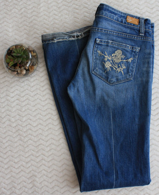 Paige Denim Laurel Canyon Boot Cut Premium Denim Jeans Size 29 Inseam 32 Boho