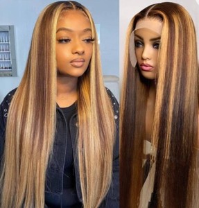 brown straight lace front human hair wigs. •lace is already cut +preplucked