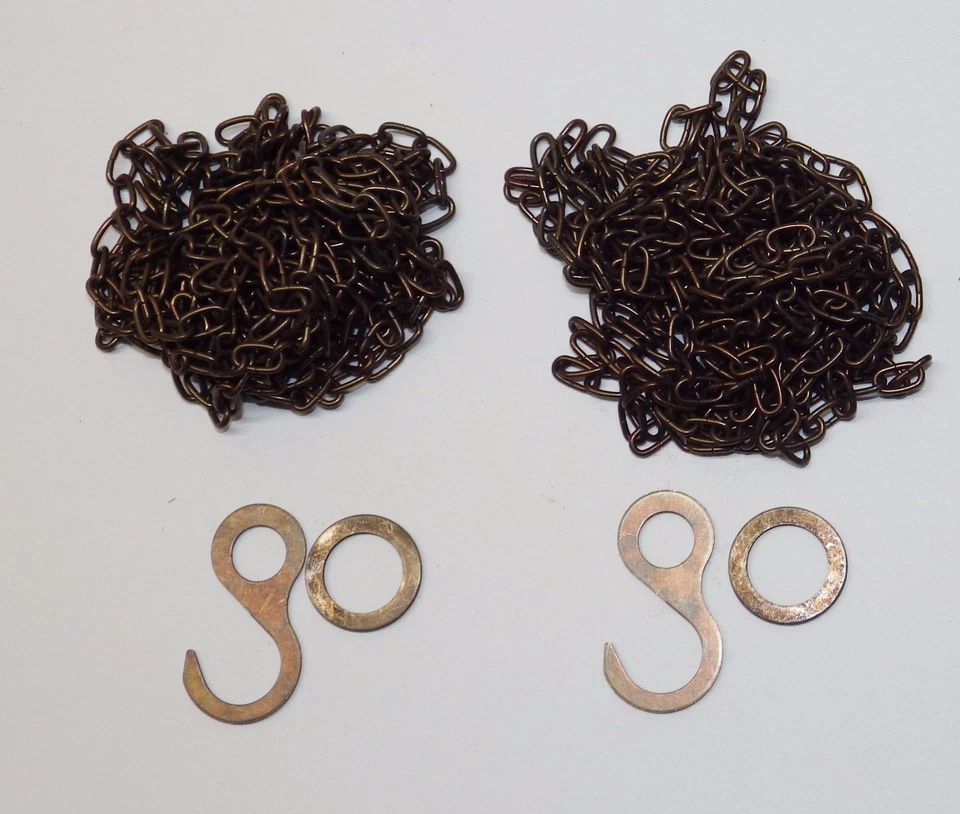 Cuckoo Clock Chain SET OF 2 ANTIQUE FINISH Fits Regula 25 35 70 NEW 61 Links/ft