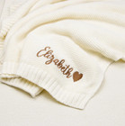 Personalized Baby Blanket With Name Embroidered Knitted Baby Stroller Blanket