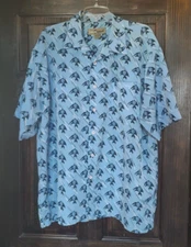 Men's Northpeak Large Short Sleeve Blue Tropical Fish - Fun weekend shirt!