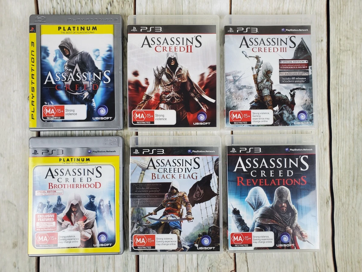 Assassin's Creed PS3 x 5 II 2 III 3 Brotherhood Black Flag