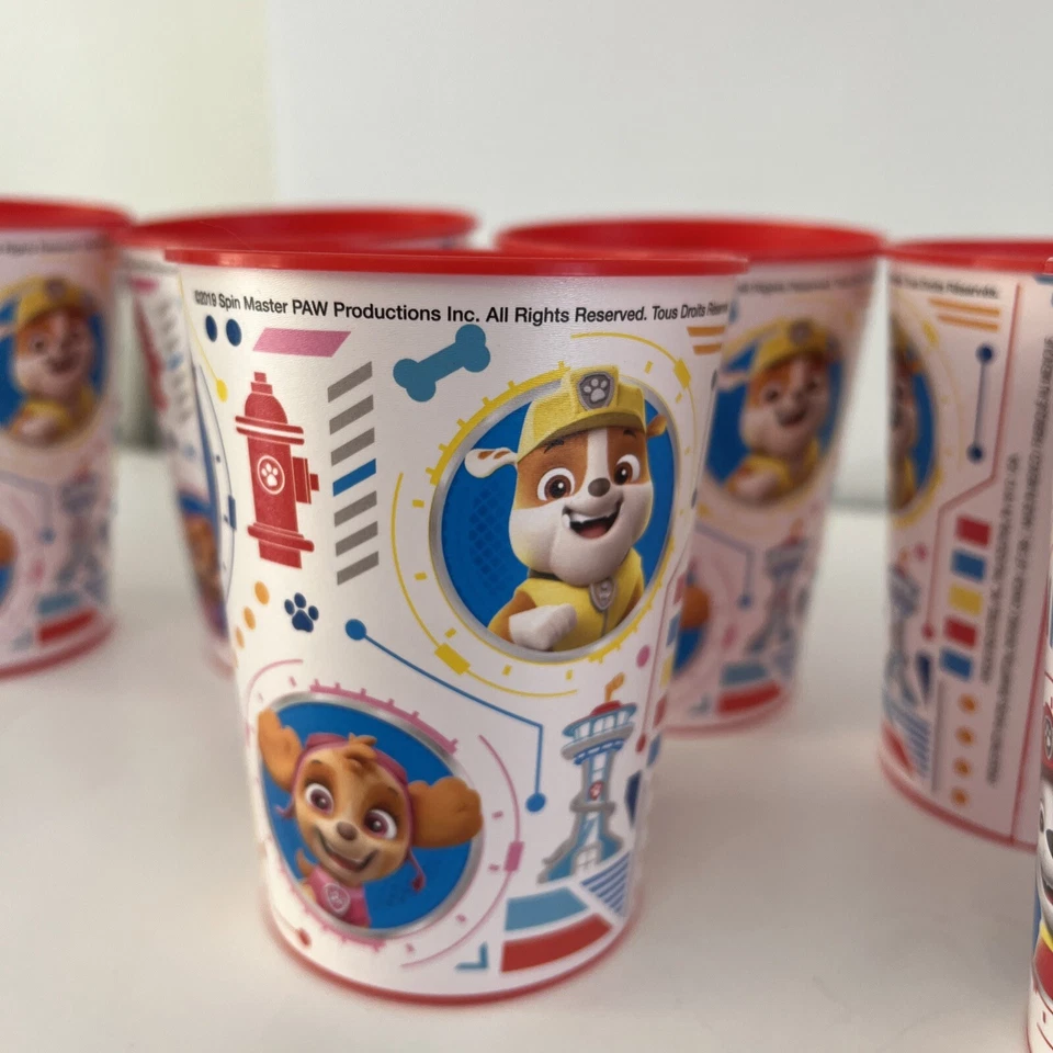 Tazas de fiesta de plástico reutilizables Paw Patrol 6 NUEVAS Foto 2 de 3