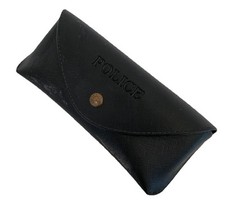 Police Black Sunglasses Case - Made in Italy, Hard Shell, 6" x 2.7"
