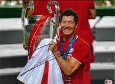 ROBERT LEWANDOWSKI SIGNED FC BAYERN MUNCHEN 16x12 PHOTO (ACG CERT AG18069)