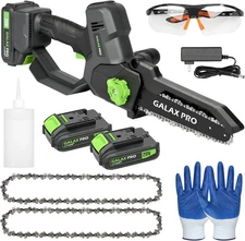 GALAX PRO 8 Inch Mini Chainsaw with Auto Oiler[2025 Upgraded]Handheld Cordless
