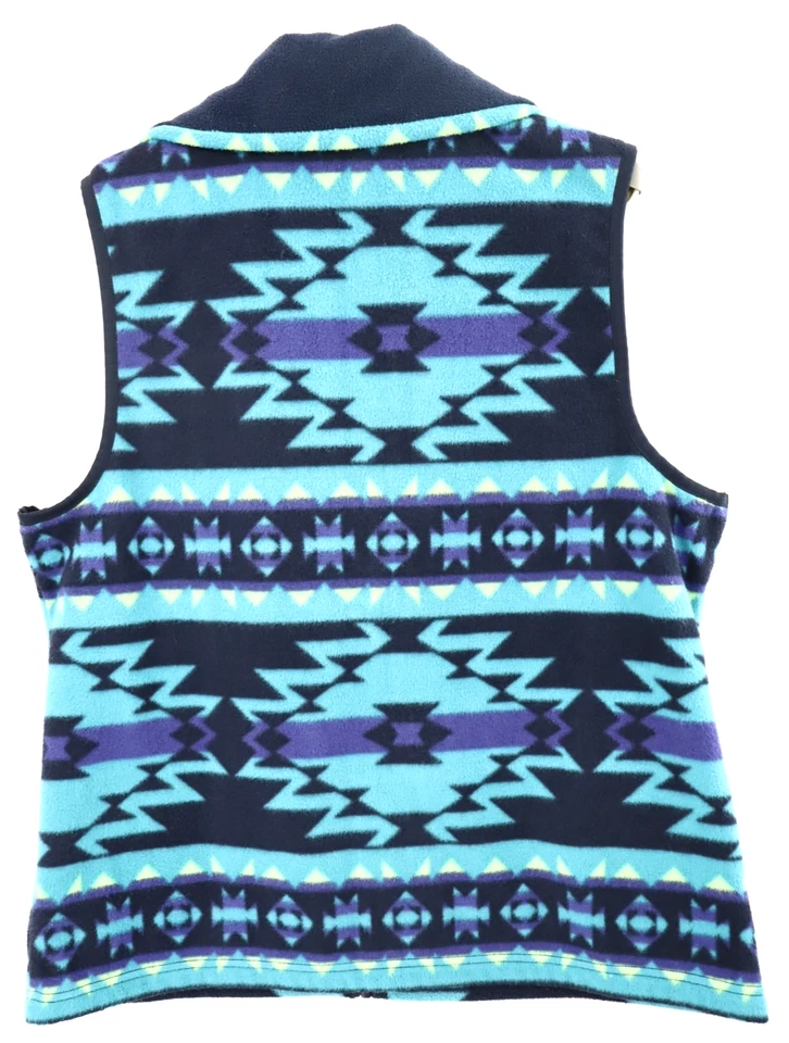 CHAPS SPORT Women's Fleece 100%  Polyester Vest Jacket Full Zip Aztec Size XL - Image 2 of 4