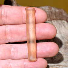 Ancient African Neolithic Hand Carved Stone Piercing Plug / Hair Pin Decoration
