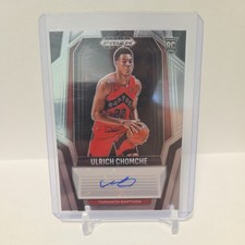 ULRICH CHOMCHE 2024-25 PANINI PRIZM BLACK ROOKIE AUTOGRAPH RC AUTO RAPTORS