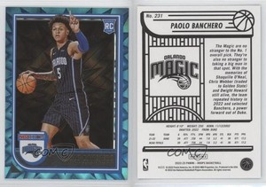 2022-23 Panini NBA Hoops Rookies Teal Explosion Paolo Banchero #231 Rookie RC