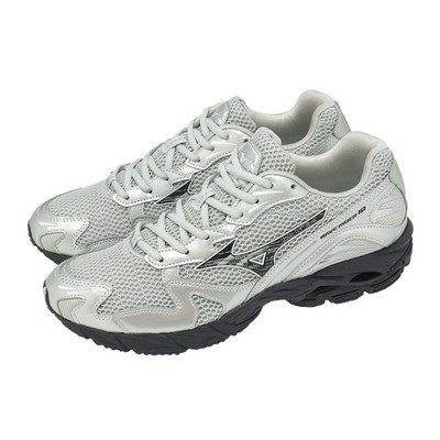 Mizuno Wave Rider 10 Silver Black Men Unisex Casual Shoes Sneakers D1GA2431-52