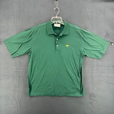 Vintage Augusta National Golf Shop Masters Polo Shirt Green 60s 2 Ply Cotton L