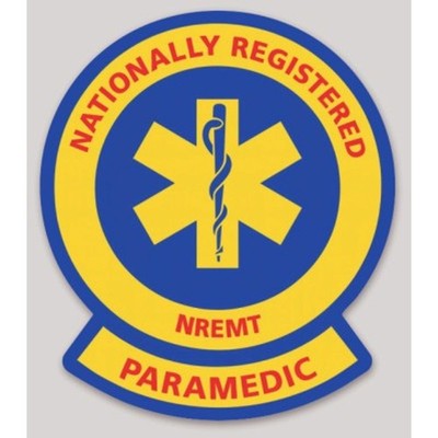 NREMT Paramedic Reflective Sticker 2 Inch Nationally Registered EMS Decal