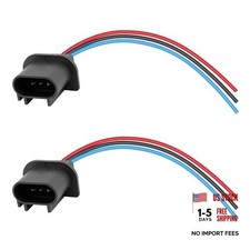 2PCS H13/9008 Headlight Connector with Wire Pigtail,Female/Male Male Socket