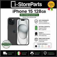 APPLE IPHONE 15 RICONDIZIONATO 128GB ECCELLENTE NERO VERDE BLU GRADO A++ PREMIUM