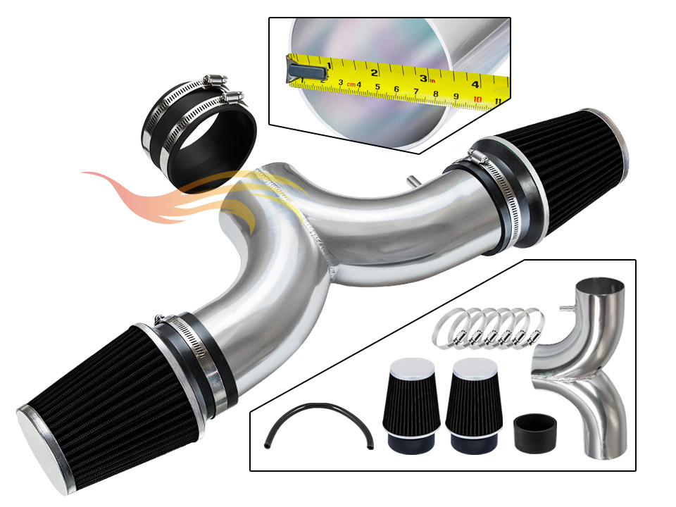 3.5 " Schwarz Kurz RAM Luft Ansaug Luftansaug Set + Filter Für 97-00 Corvette