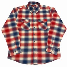 Camisa de franela roja/azul manga larga Dixxon Flannel Co. XL "The Barbicide" para hombre