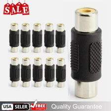 10 Pack AV RCA Audio Video Female to Female Jack Coupler Adapter Connector US