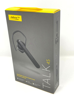 Jabra Talk 45 Black Bluetooth Headset HD Voice Noise Cancellation